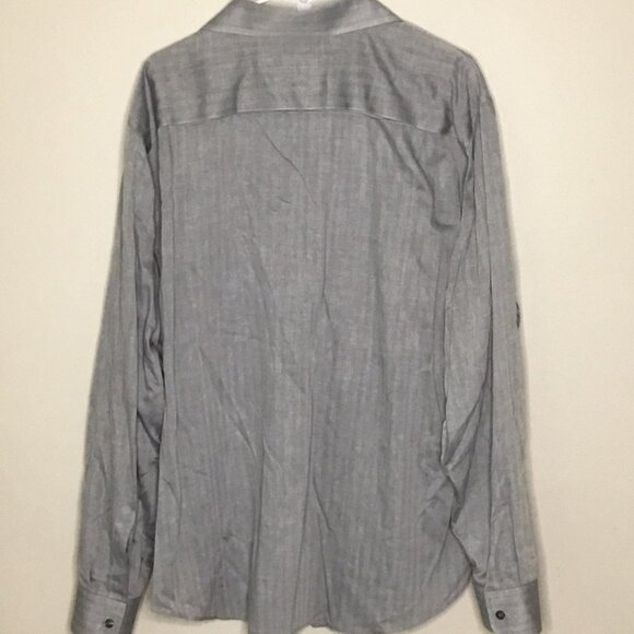 Men's Merona Gray Button Up Shirt XXL - Picture 4 of 5